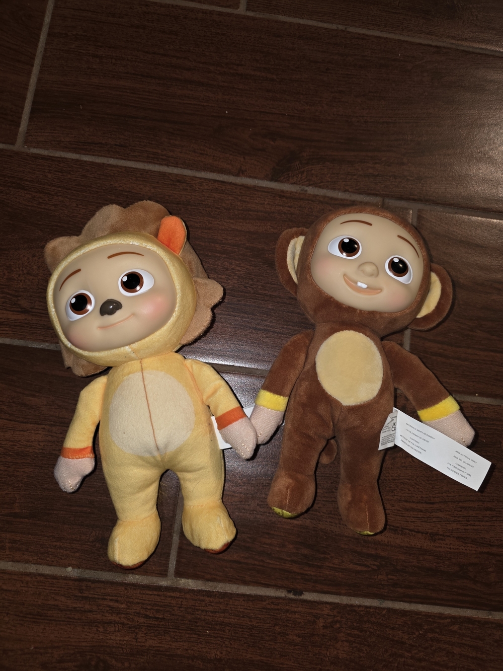 Plush Monkey and Lion Stuffed Animal Set - Brown & Yellow